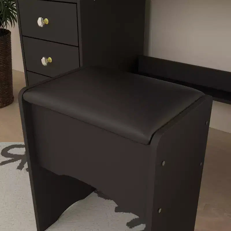 Hitow Coiffeuse avec tabouret et miroir, 3 couleurs tactiles