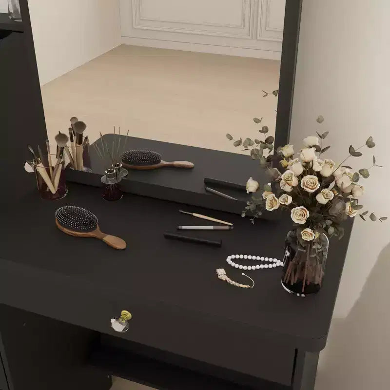 Hitow Coiffeuse avec tabouret et miroir, 3 couleurs tactiles