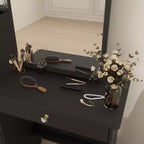 Hitow Coiffeuse avec tabouret et miroir, 3 couleurs tactiles
