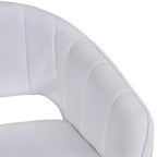 VECELO Fauteuil d'appoint en Velours Moderne avec Base en Métal Doré et Dossier Rembourré Blanc