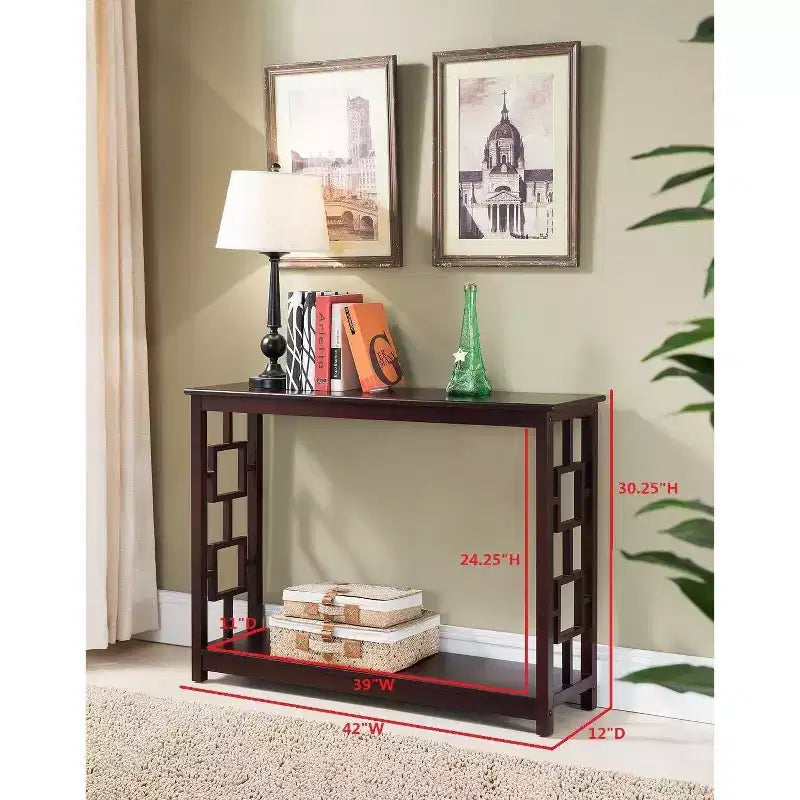 Kings Brand Furniture Pellegrino Console Table, Cerisier