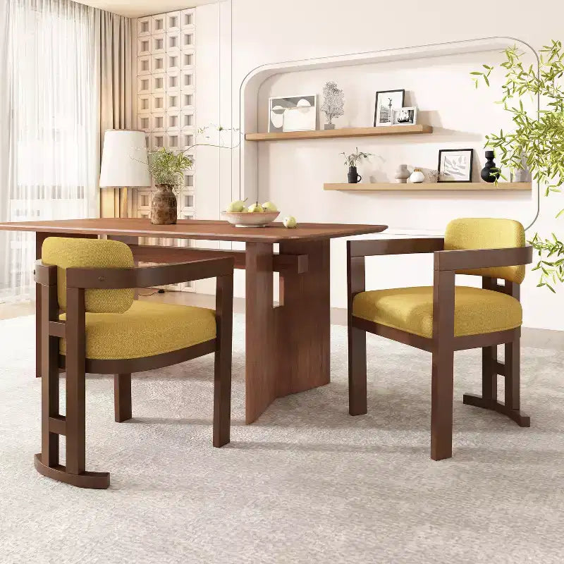Christopher Knight Home Luna Chaises de salle à manger modernes rembourrées en bois de bouleau (Lot de 2)
