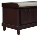 Banc de rangement classique Whisen avec siège capitonné et trois tiroirs