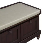 Banc de rangement classique Whisen avec siège capitonné et trois tiroirs