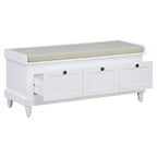 Banc de rangement classique Whisen avec siège capitonné et trois tiroirs