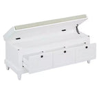Banc de rangement classique Whisen avec siège capitonné et trois tiroirs