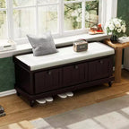 Whisen Classic Storage Bench with Cushioned Seat and Three Drawers