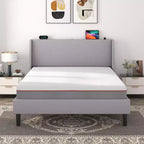 VECELO Matelas en Mousse à Mémoire de Forme 8", Fermeté Moyenne, Taille Simple/Double/Grand Lit/Très Grand Lit/Très Grand Lit Californien et Surmatelas