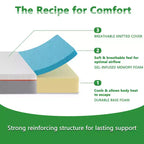 VECELO Matelas en Mousse à Mémoire de Forme 8", Fermeté Moyenne, Taille Simple/Double/Grand Lit/Très Grand Lit/Très Grand Lit Californien et Surmatelas