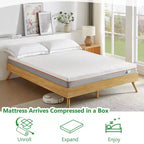 VECELO Matelas en Mousse à Mémoire de Forme 8", Fermeté Moyenne, Taille Simple/Double/Grand Lit/Très Grand Lit/Très Grand Lit Californien et Surmatelas