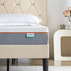 VECELO Matelas en Mousse à Mémoire de Forme 8", Fermeté Moyenne, Taille Simple/Double/Grand Lit/Très Grand Lit/Très Grand Lit Californien et Surmatelas