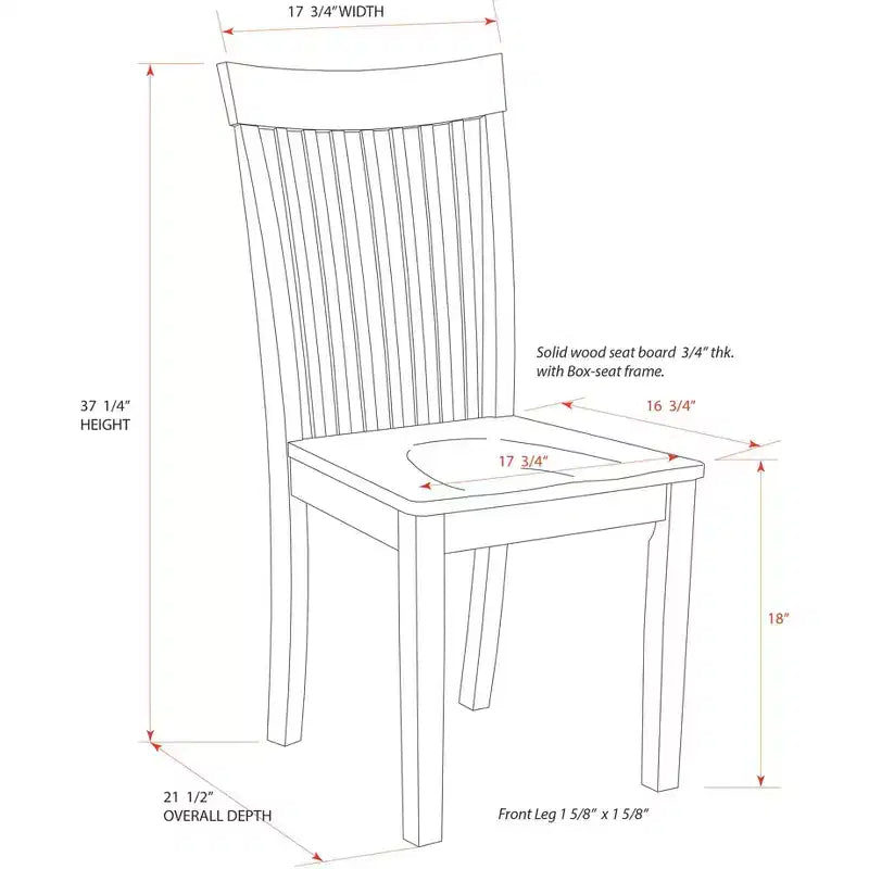 Kings Brand Furniture - Chaises d'appoint de salle à manger Kurmer en bois massif, lot de 2, Cappuccino