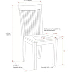 Kings Brand Furniture - Chaises d'appoint de salle à manger Kurmer en bois massif, lot de 2, Cappuccino