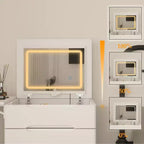 Famapy Coiffeuse de rangement blanche pliable - Table de maquillage compacte avec organisation