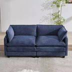 HYLEORY Canapé Causeuse 76,8 pour Salon, Canapé Rond Moderne 2 Places en Velours pour Chambre Bureau