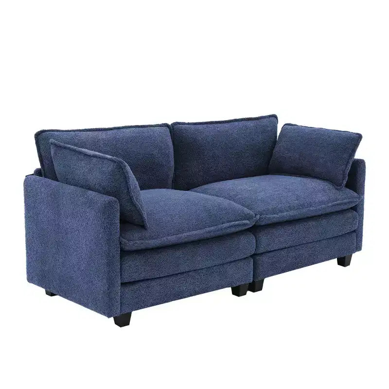 HYLEORY Canapé Causeuse 76,8 pour Salon, Canapé Rond Moderne 2 Places en Velours pour Chambre Bureau