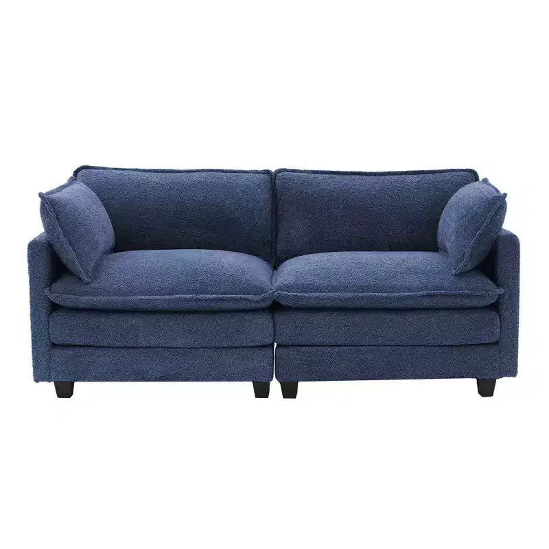 HYLEORY Canapé Causeuse 76,8 pour Salon, Canapé Rond Moderne 2 Places en Velours pour Chambre Bureau