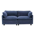 HYLEORY Canapé Causeuse 76,8 pour Salon, Canapé Rond Moderne 2 Places en Velours pour Chambre Bureau