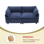 HYLEORY Canapé Causeuse 76,8 pour Salon, Canapé Rond Moderne 2 Places en Velours pour Chambre Bureau