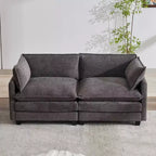 HYLEORY Canapé Causeuse 76,8 pour Salon, Canapé Rond Moderne 2 Places en Velours pour Chambre Bureau