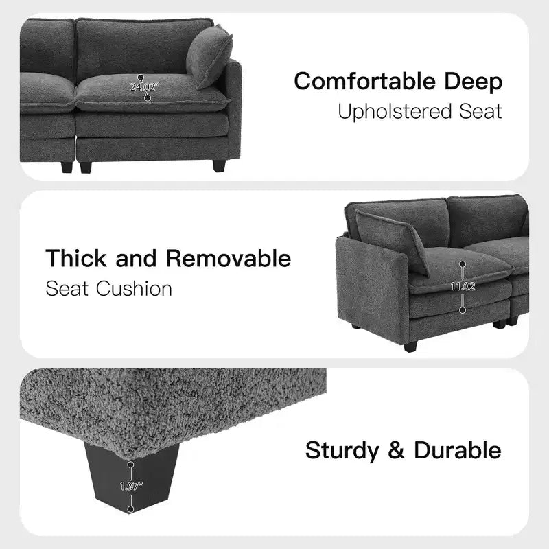 HYLEORY Canapé Causeuse 76,8 pour Salon, Canapé Rond Moderne 2 Places en Velours pour Chambre Bureau
