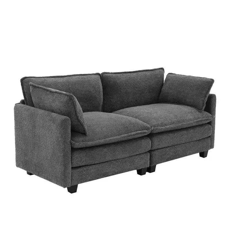 HYLEORY Canapé Causeuse 76,8 pour Salon, Canapé Rond Moderne 2 Places en Velours pour Chambre Bureau