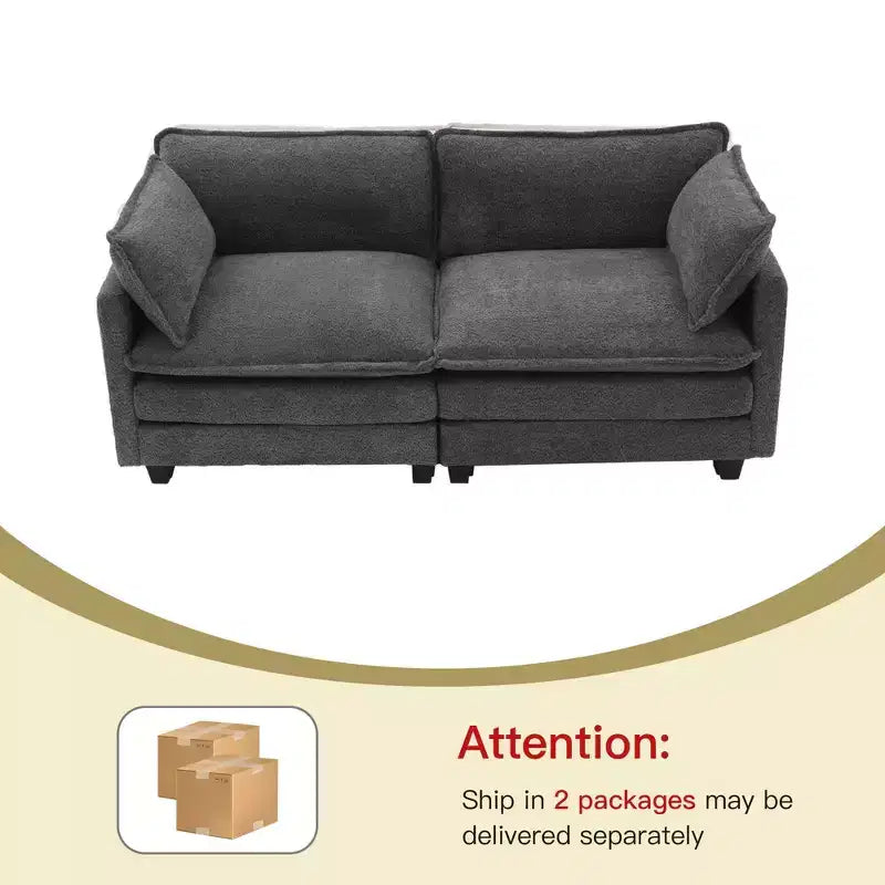 HYLEORY Canapé Causeuse 76,8 pour Salon, Canapé Rond Moderne 2 Places en Velours pour Chambre Bureau