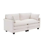 HYLEORY Canapé Causeuse 76,8 pour Salon, Canapé Rond Moderne 2 Places en Velours pour Chambre Bureau