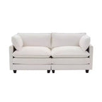 HYLEORY Canapé Causeuse 76,8 pour Salon, Canapé Rond Moderne 2 Places en Velours pour Chambre Bureau