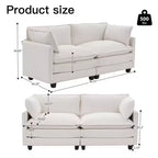 HYLEORY Canapé Causeuse 76,8 pour Salon, Canapé Rond Moderne 2 Places en Velours pour Chambre Bureau