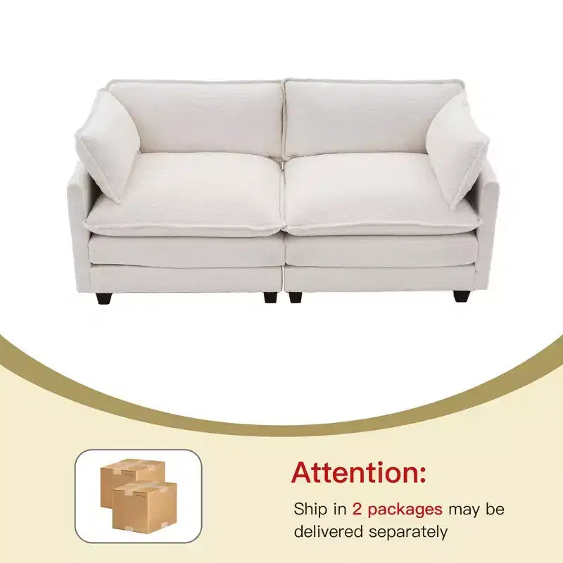 HYLEORY Canapé Causeuse 76,8 pour Salon, Canapé Rond Moderne 2 Places en Velours pour Chambre Bureau