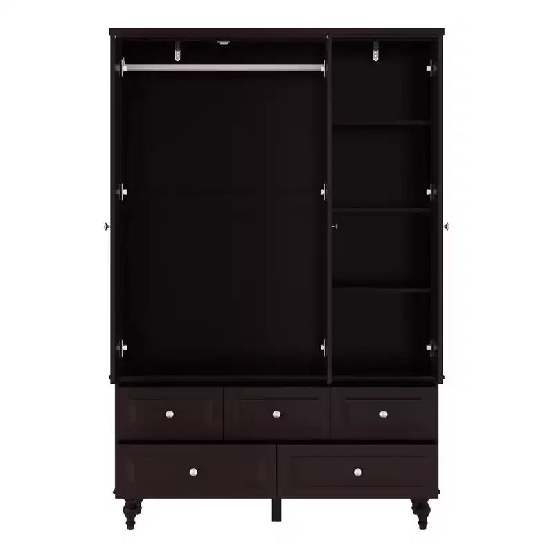 Armoire Famapy avec Miroir 3 Portes 5 Tiroirs Style Classique