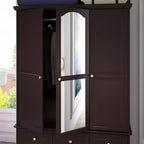 Armoire Famapy avec Miroir 3 Portes 5 Tiroirs Style Classique