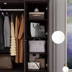 Armoire Famapy avec Miroir 3 Portes 5 Tiroirs Style Classique