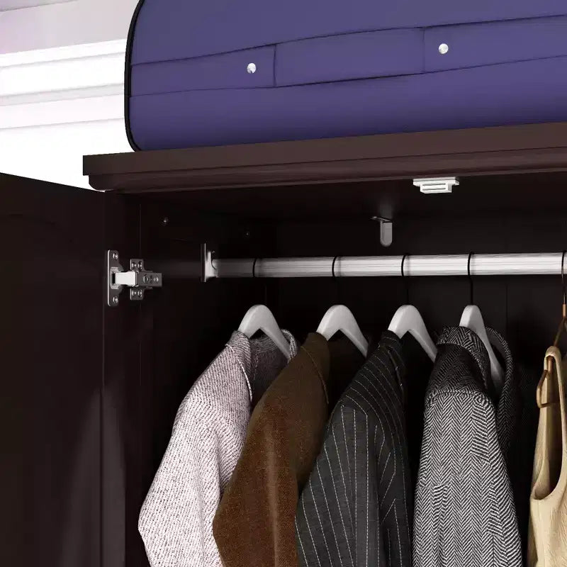 Armoire Famapy avec Miroir 3 Portes 5 Tiroirs Style Classique