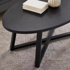 Table basse ovale en bois Modern Harmony de Roundhill Furniture