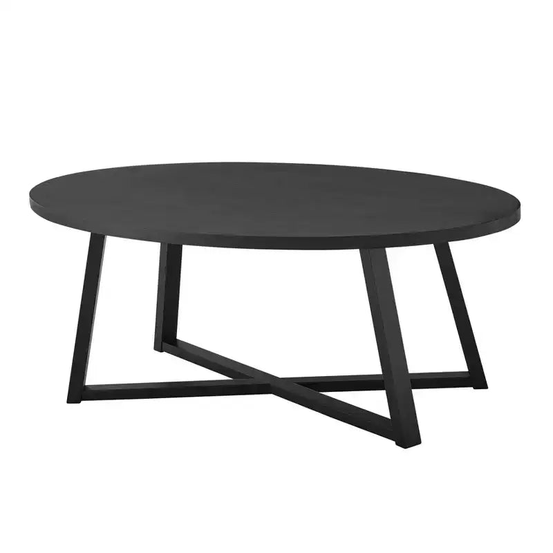 Table basse ovale en bois Modern Harmony de Roundhill Furniture