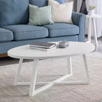 Table basse ovale en bois Modern Harmony de Roundhill Furniture
