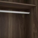 Armoire de chambre 3 portes Whisen Wood avec tringle de penderie et étagères de rangement
