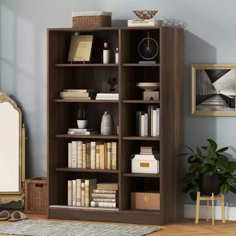 Armoire de chambre 3 portes Whisen Wood avec tringle de penderie et étagères de rangement