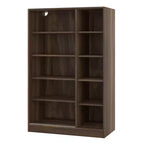 Armoire de chambre 3 portes Whisen Wood avec tringle de penderie et étagères de rangement