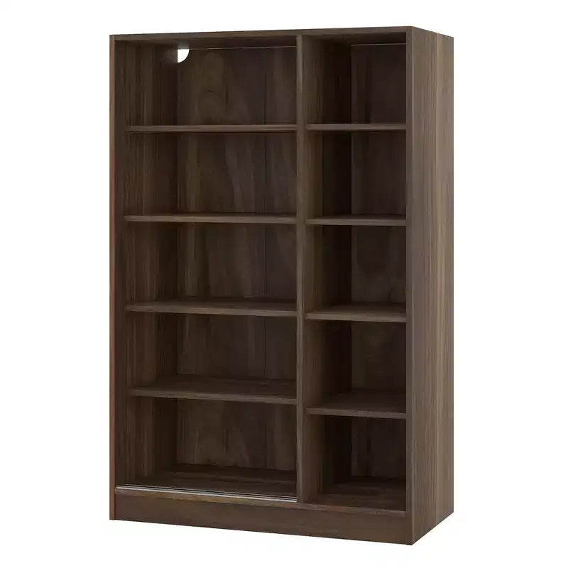 Armoire de chambre 3 portes Whisen Wood avec tringle de penderie et étagères de rangement