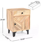 Christopher Knight Home Fogmere Table de chevet contemporaine avec tiroir, Naturel