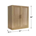 PexFix Meuble d'appoint en bois 36x31x16 avec étagère réglable Meuble de rangement Naturel