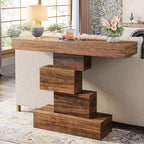 Tribesings Table Console de Ferme de 42,5 Pouces, Table Basse Étroite avec Rangement pour Salon Couloir, Marron Rustique