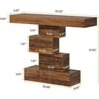 Tribesings Table Console de Ferme de 42,5 Pouces, Table Basse Étroite avec Rangement pour Salon Couloir, Marron Rustique