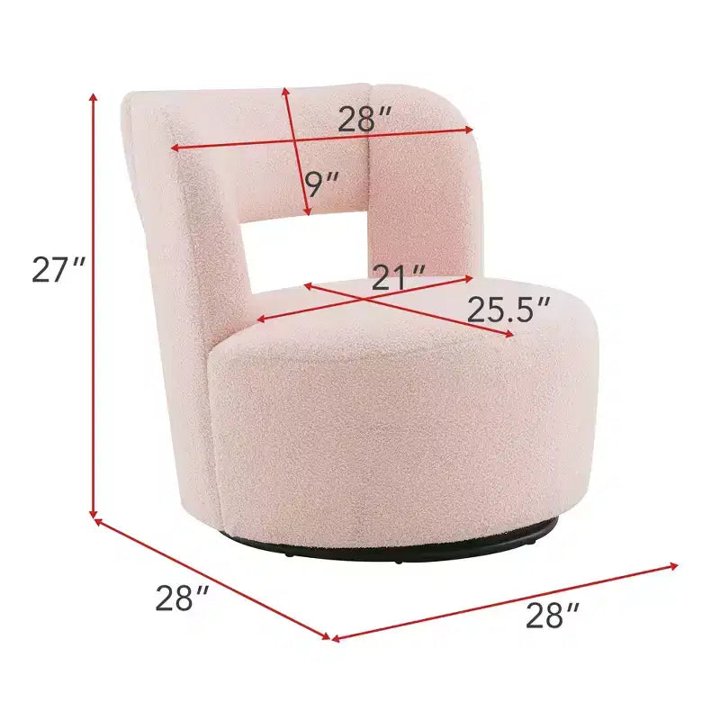 Chaise en bois rembourrée pivotante à 360° GDFStudio Blithe