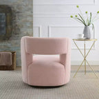 Chaise en bois rembourrée pivotante à 360° GDFStudio Blithe