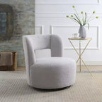 Chaise en bois rembourrée pivotante à 360° GDFStudio Blithe