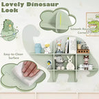 Costway Étagère murale flottante à 2 niveaux pour livres d'enfants Dinosaure, pour chambre de bébé